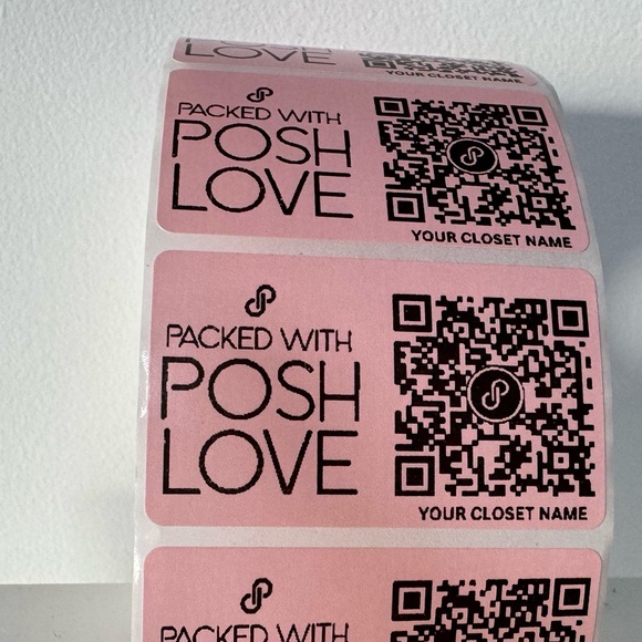 100 Custome 2" Stickers w/ Your Poshmark QR Code packed with posh love sticker - Picture 6 of 10